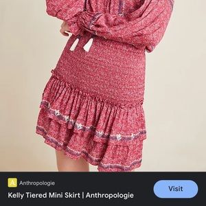 Anthropologie Tiered Mini Skirt
